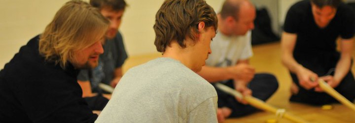 Kendo Beginners learn the basics of shinai care